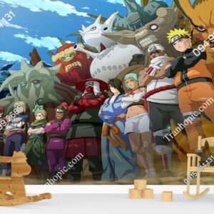 Tranh dán tường 3D Naruto phòng trẻ em 790528